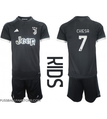Juventus Federico Chiesa #7 Replik 3rd trikot Kinder 2023-24 Kurzarm (+ Kurze Hosen)